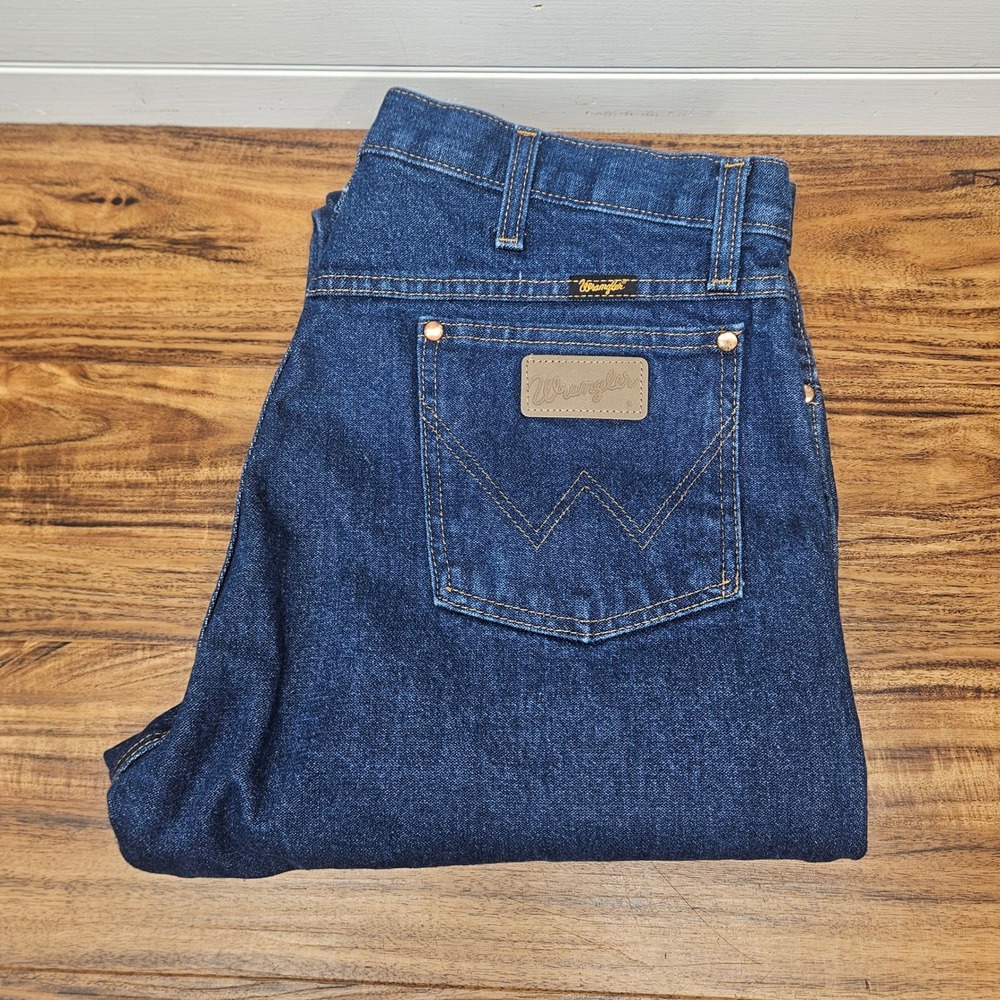 Wrangler Cowboy Cut Original Fit Jeans Mens 38x30‎ Indigo Blue Denim 13MWZPW